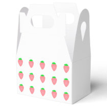Pink Strawberry Patterns Birthdays Baby Showers Favor Boxes