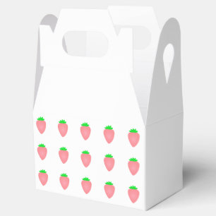 Pink Strawberry Patterns Birthdays Baby Showers Favor Boxes