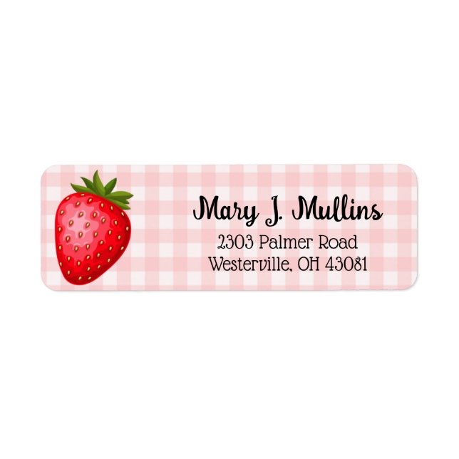 Pink Strawberry | Pink Gingham Label (Front)
