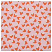 Pink Strawberry Print Fabric