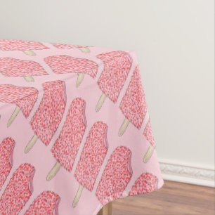 Pink Strawberry Shortcake Ice Cream Popsicle Lolly Tablecloth