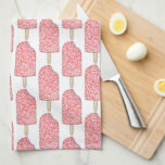 Pink Strawberry Shortcake Ice Cream Popsicle Pop Kitchen Towel<br><div class="desc">Kitchen towel design features an original marker illustration of a pink strawberry shortcake ice cream popsicle. This foodie illustration is also available on other products. Coordinating illustrations are also available. Don't see what you're looking for? Need help with customization? Click "contact this designer" to have something created just for you!...</div>