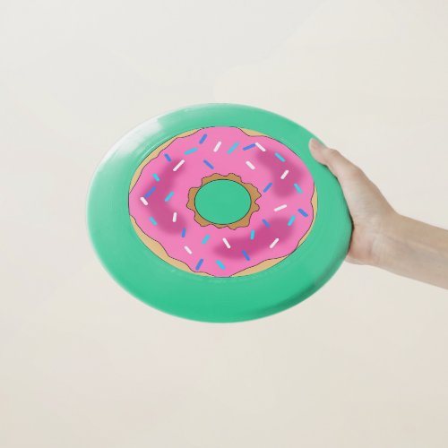 Pink Strawberry Sprinkled Donut Frisbee