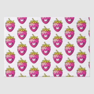 Pink Strawberry  Tissue Paper