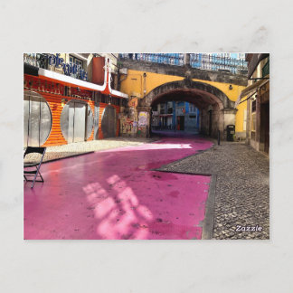 Pink Street, Lisbon, Portugal Postcard