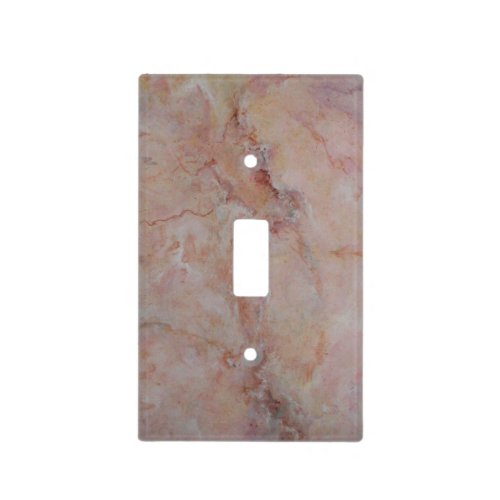 Pink striated marble stone finish light switch cover