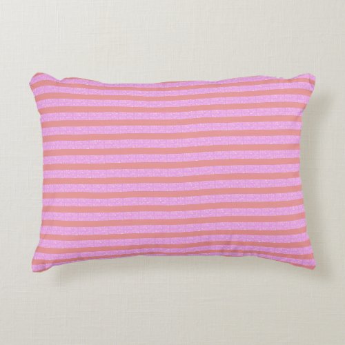 Pink Stripe Accent Pillow