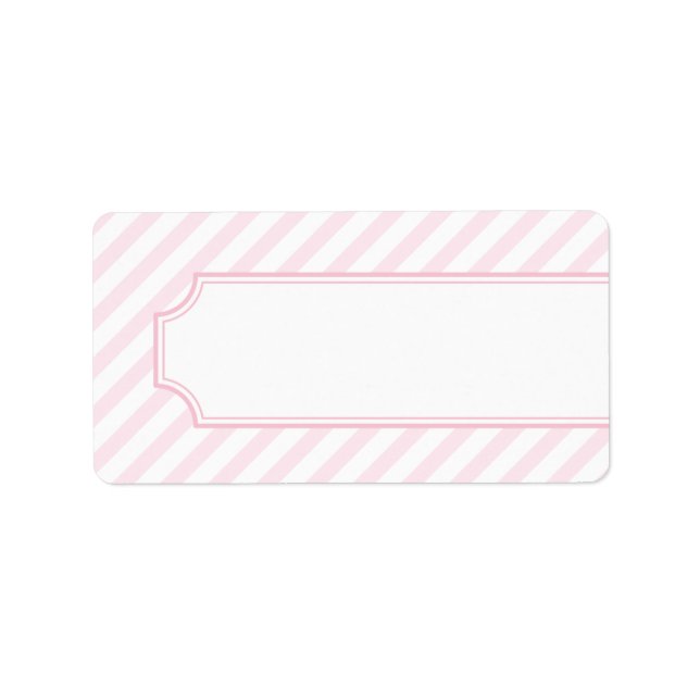 Pink Stripe Address Label (Front)