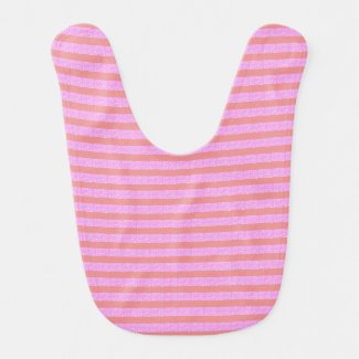 Pink Stripe Baby Bib
