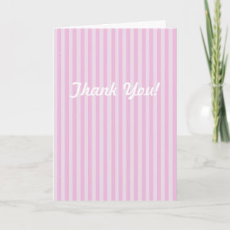Pink Stripe Baby shower Thank you Cards