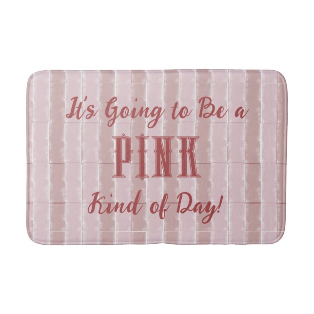 Pink Stripe Bath Mat (Front)