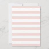 Pink Stripe & Blush Peony Bridal Shower Invitation (Back)