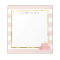 Pink Stripe & Blush Peony Personalized Notepad