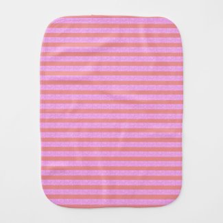 Pink Stripe Burp Cloth