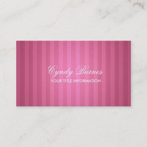 Pink Stripe Business Card