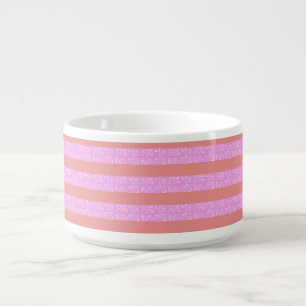 Pink Stripe Chili Bowl