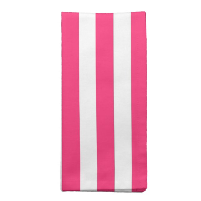Pink Stripe Cloth Napkin (Folded)