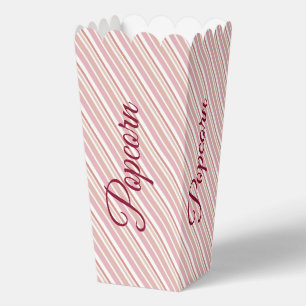 Pink Stripe Design Favor Boxes