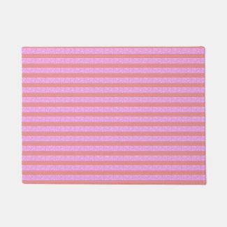 Pink Stripe Doormat