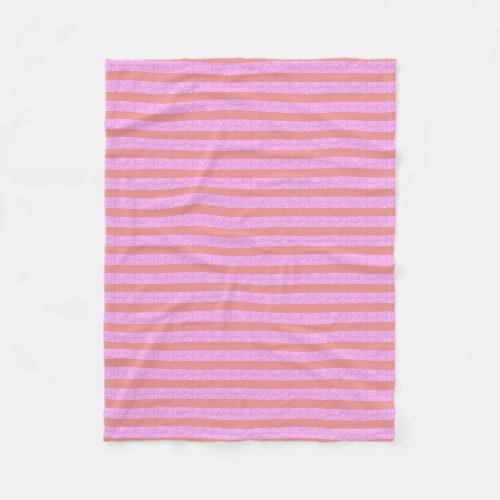 Pink Stripe Fleece Blanket