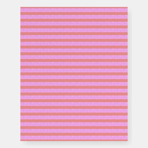 Pink Stripe Foam Board