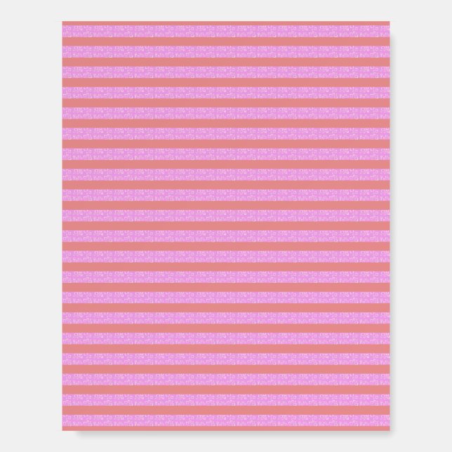 Pink Stripe Foam Board (Front)