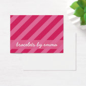 "Pink Stripe" Friendship Bracelet Card (Desk)
