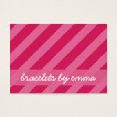 "Pink Stripe" Friendship Bracelet Card (Front)