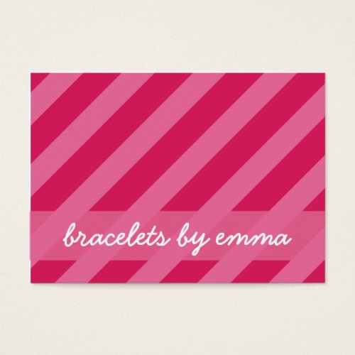 "Pink Stripe" Friendship Bracelet Card Business Card