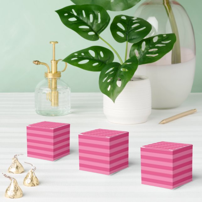 Pink stripe fun favor box (Multiple)