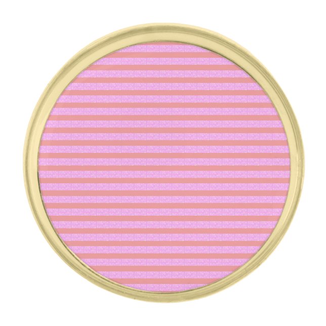 Pink Stripe Geometric Lapel Pin (Front)