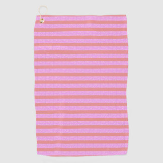 Pink Stripe Golf Towel