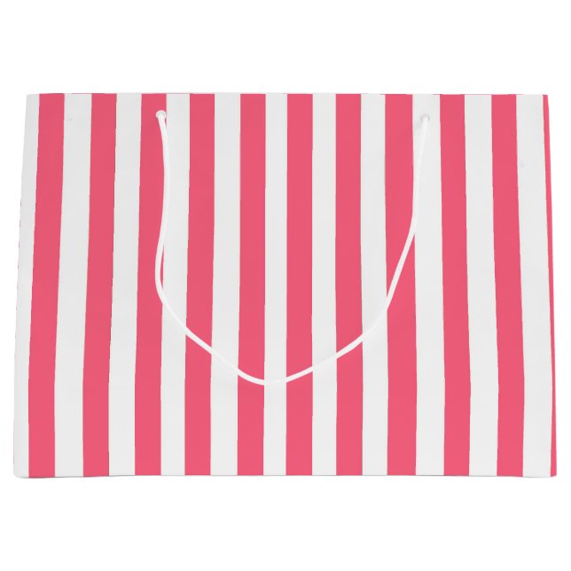 Pink Stripe Large Gift Bag (Front)