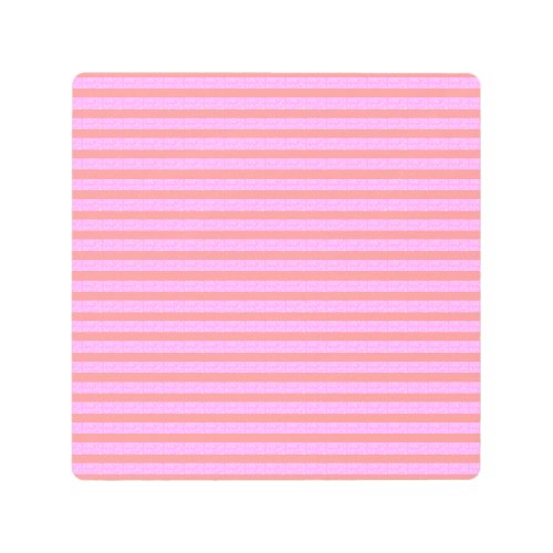 Pink Stripe Metal Wall Art