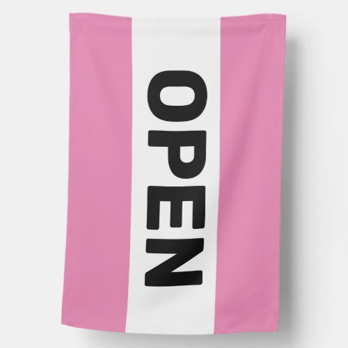 Pink Stripe Open Sign Flag