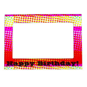 Pink Stripe Pattern Magnetic Frame