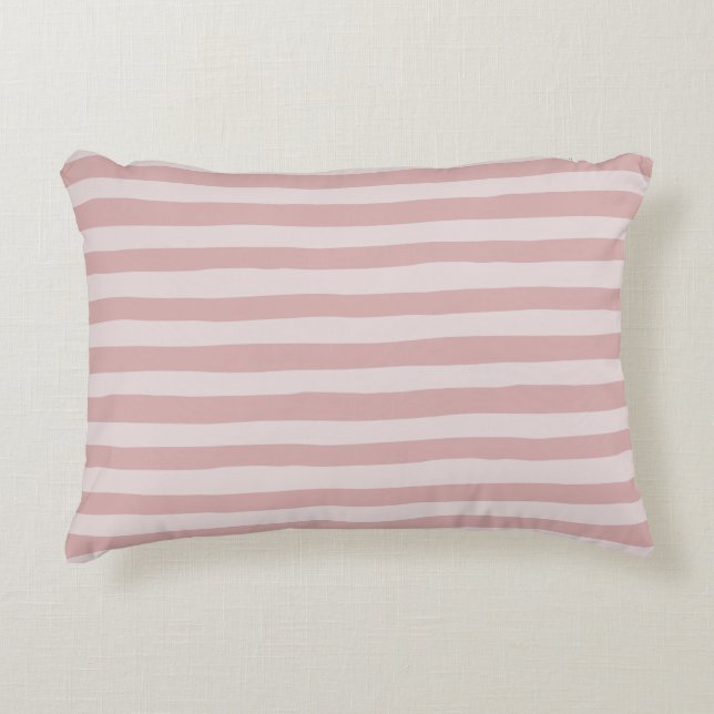 Pink Stripe Pattern Two Beautiful Shades of Pink   Accent Pillow (Front)