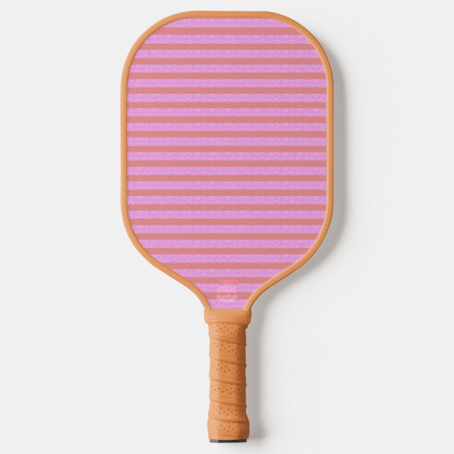 Pink Stripe Pickleball Paddle (Front)