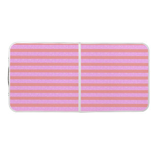 Pink Stripe Pong Table