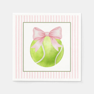Pink Stripe Tennis Napkins