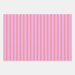 Pink Stripe  Wrapping Paper Sheets
