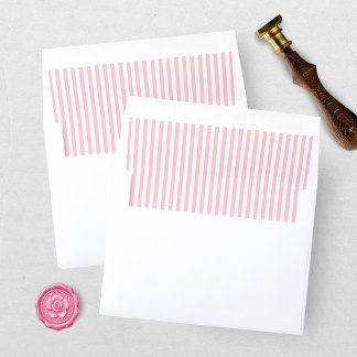 Pink Striped Baby Shower Envelope Liner