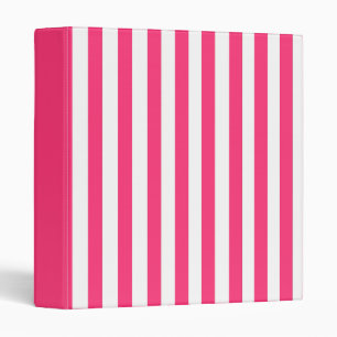 Pink Striped Binder