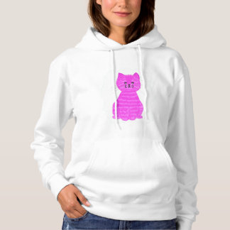 Pink striped cat sweatshirt 