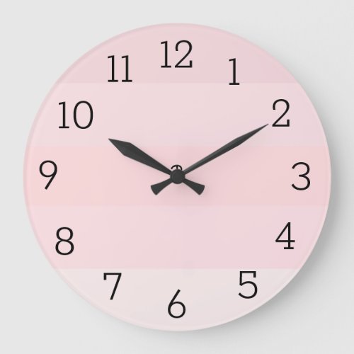 PINK STRIPED CLOCK