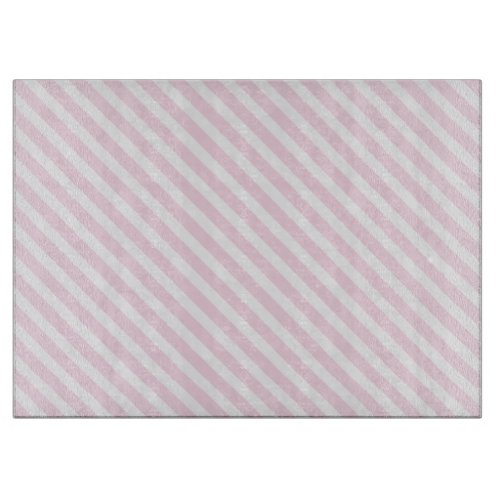 Pink Striped Cutting Board