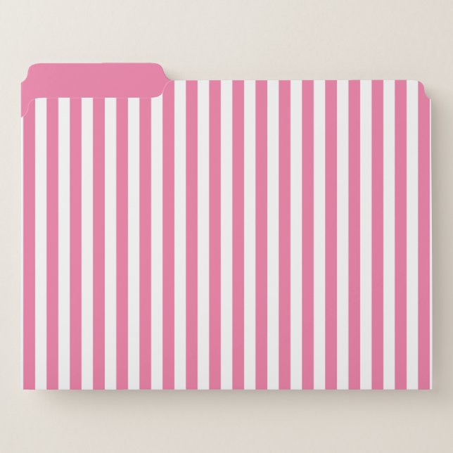 Pink striped filing folders (Front Left)