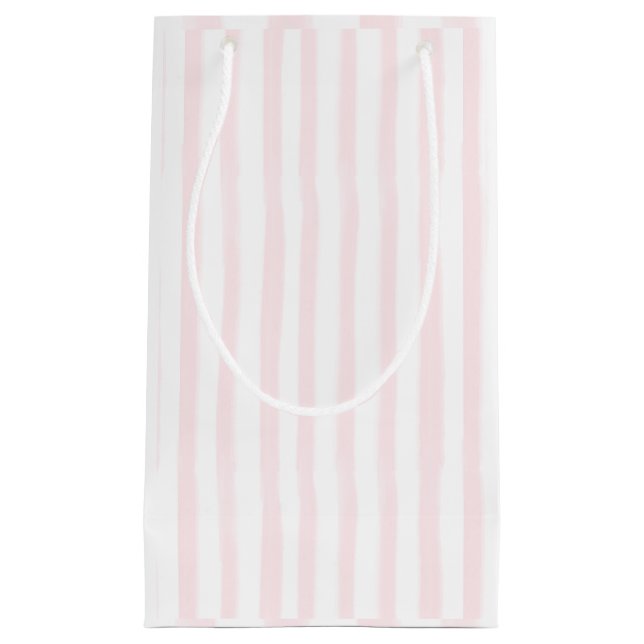 Pink striped gift bag  (Front)