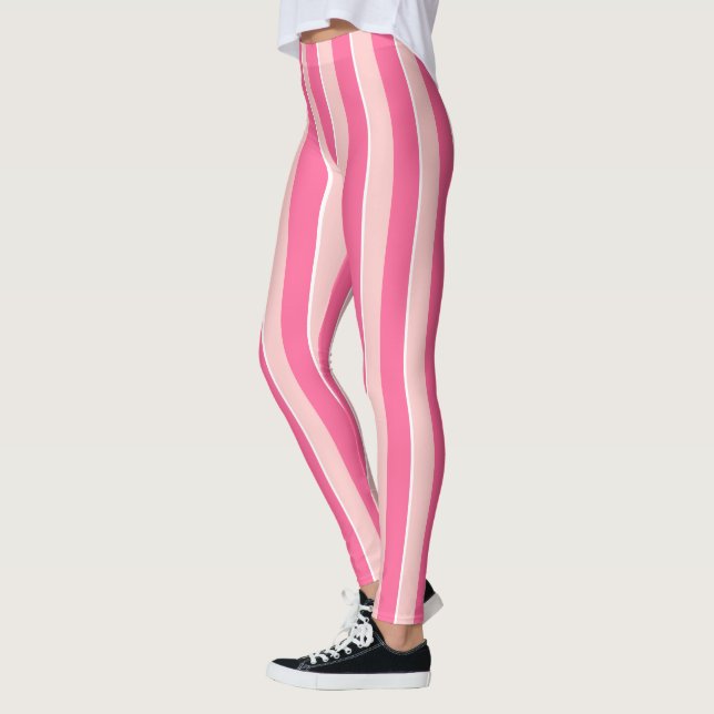 Pink Striped Leggings (Left)