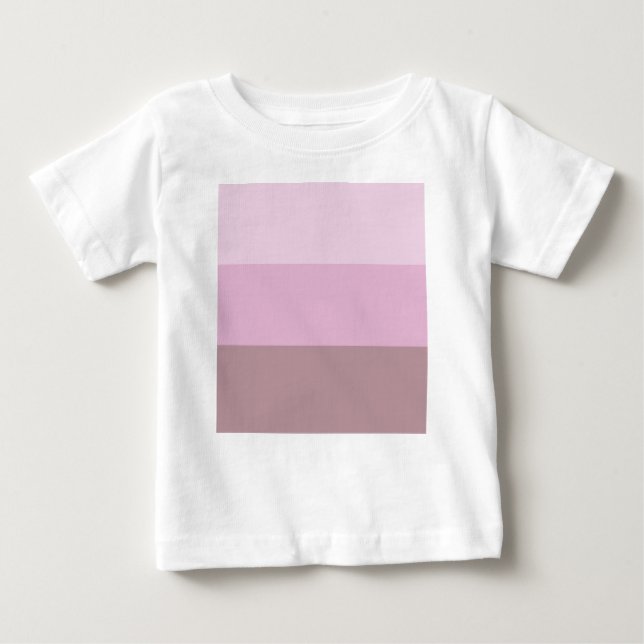 Pink Striped Ombre Baby T-Shirt (Front)